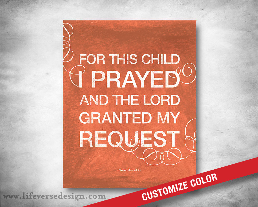 1 Samuel 1 — PRAYED FOR THIS CHILD {Words}