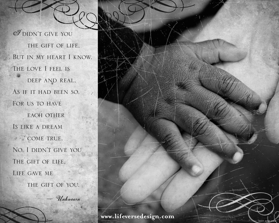 ADOPTION POEM {Dark & Light Hands} - Image 2