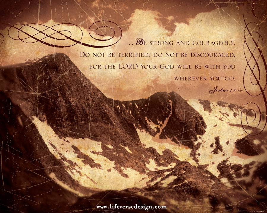 Joshua 1 — BE STRONG AND COURAGEOUS {Vintage}