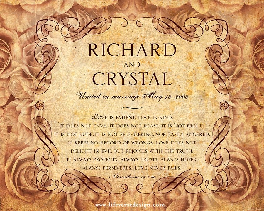 PERSONALIZED 1 CORINTHIANS 13 — Love