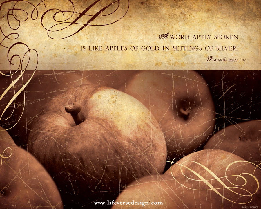 Proverbs 25 — WORDS LIKE APPLES {Vintage}