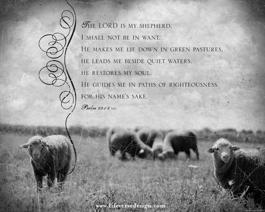 Psalm 023 — THE LORD IS MY SHEPHERD {Vintage} - Image 2