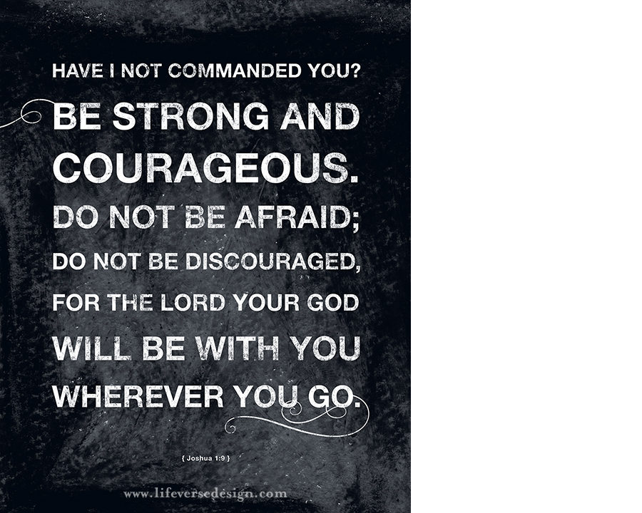 Joshua 1 - BE STRONG & COURAGEOUS {Words} - Image 2