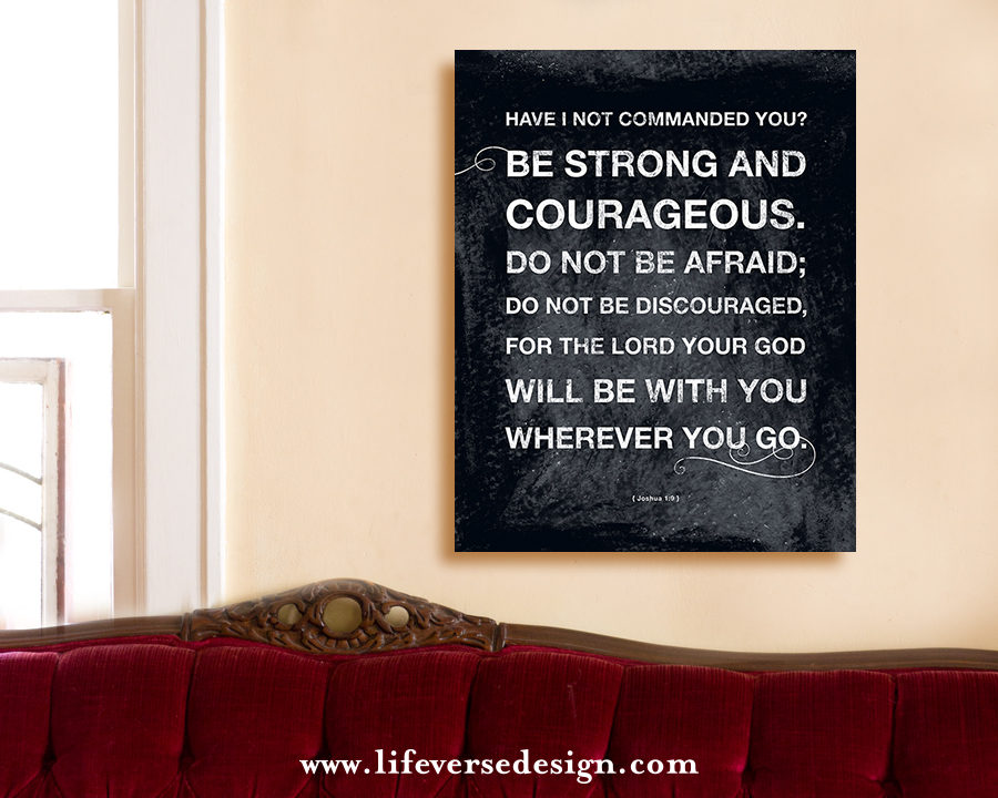 Joshua 1 - BE STRONG & COURAGEOUS {Words} - Image 3